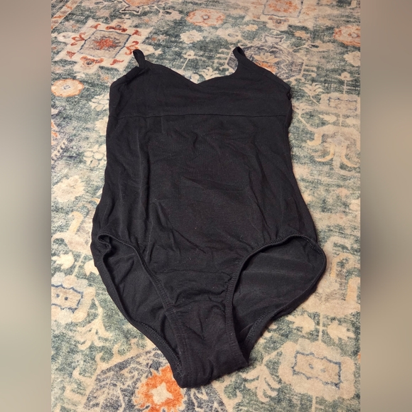 Danskin Freestyle Black Kids One Piece Dance Leotard w/Rhinestones - Picture 3 of 6